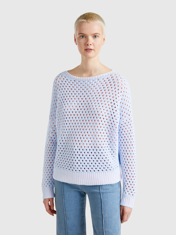 Jersey over-fit perforado Mujer