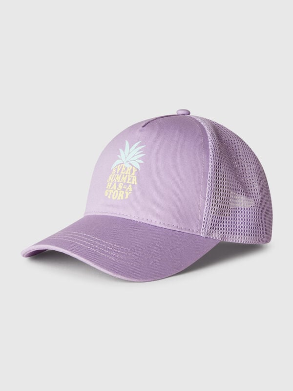 Gorra de béisbol de algodón y malla. Niño