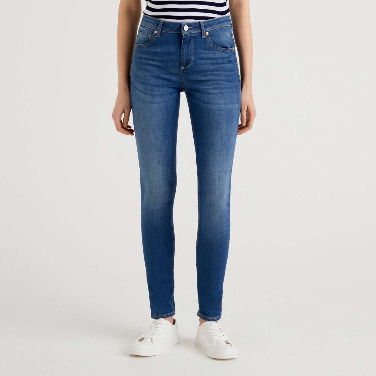 Benetton skinny pin up jeans sales