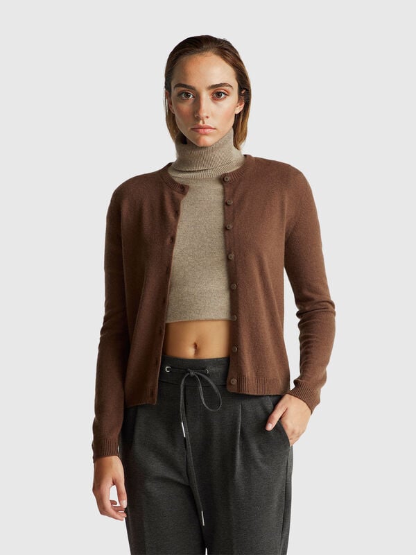 Cárdigan de mezcla de lana y cachemira Mujer