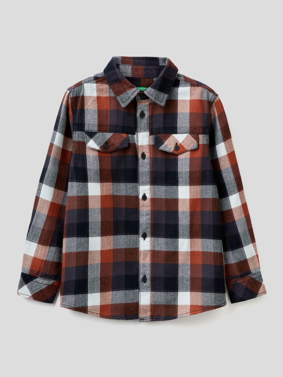 Camisa de cuadros de franela de 100 % algodón image number 1