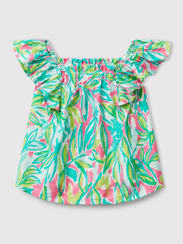 Top con estampado floral Niña