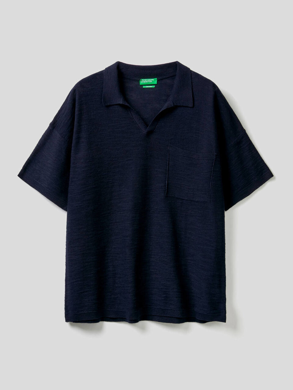 Polo de algodón y lino mixto image number 1