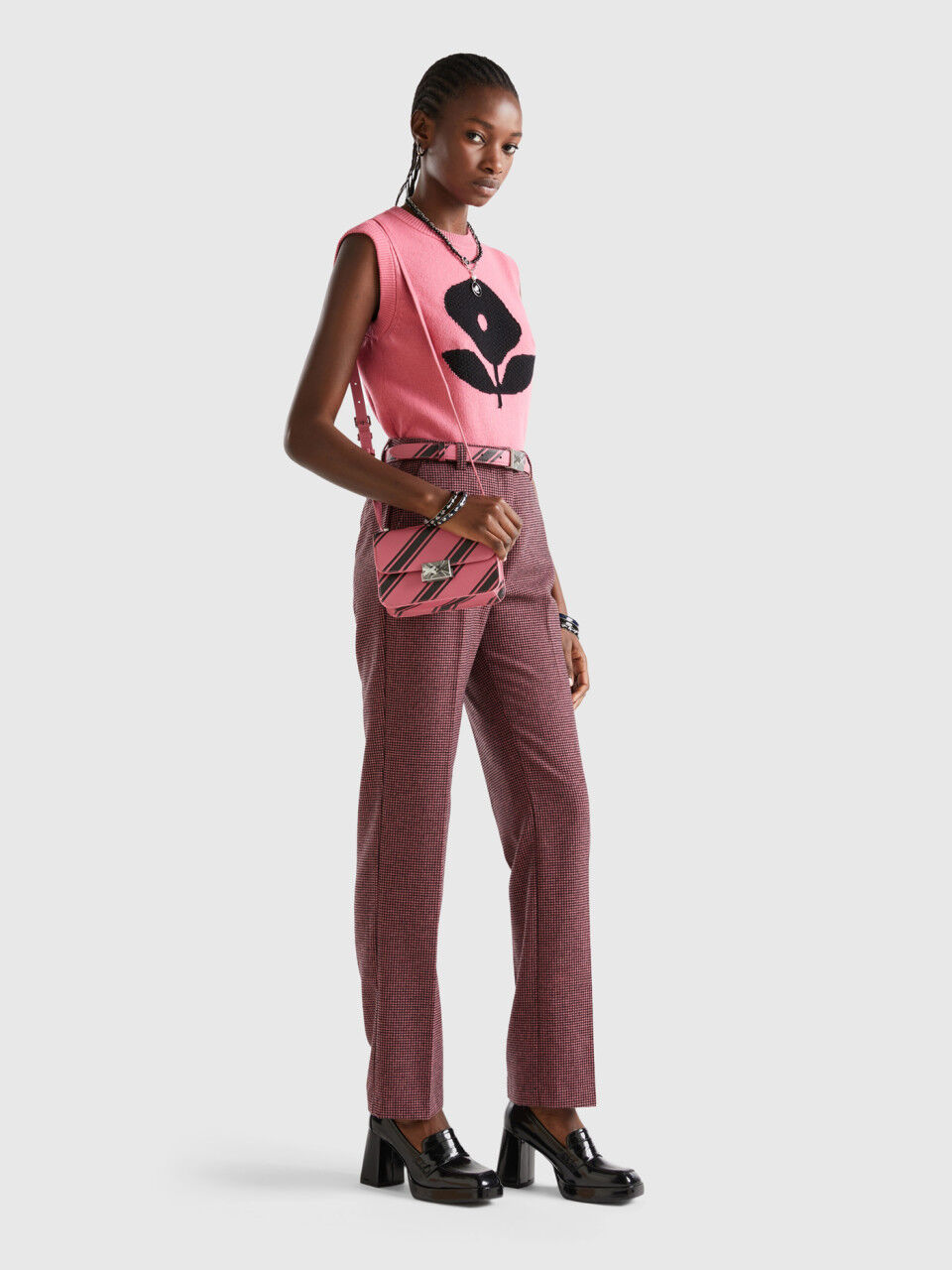 Plum fero con acolchado de guata Rosa Palo Benetton