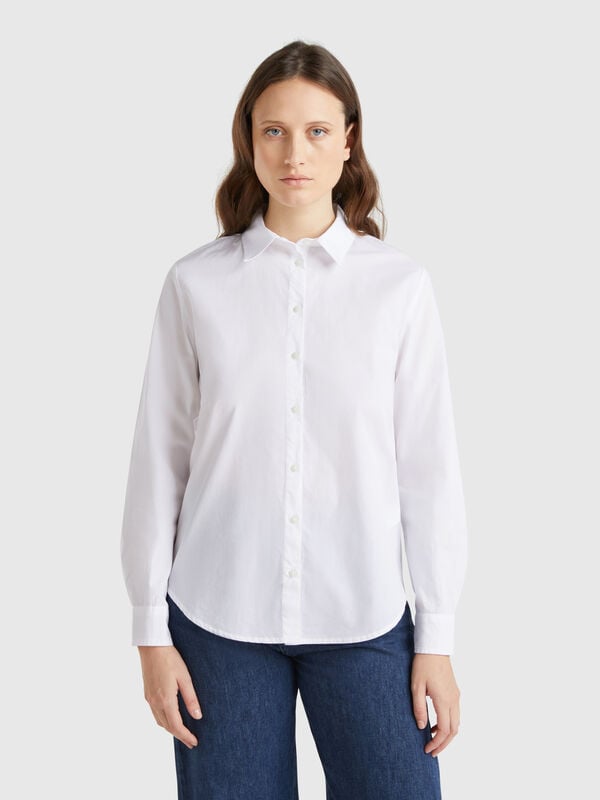 Camisa regular fit de algodón Mujer