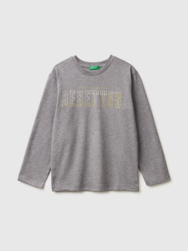 Camiseta cálida con estampado de logotipo Niño