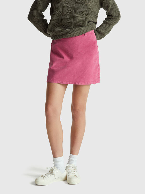 Minifalda de terciopelo Mujer