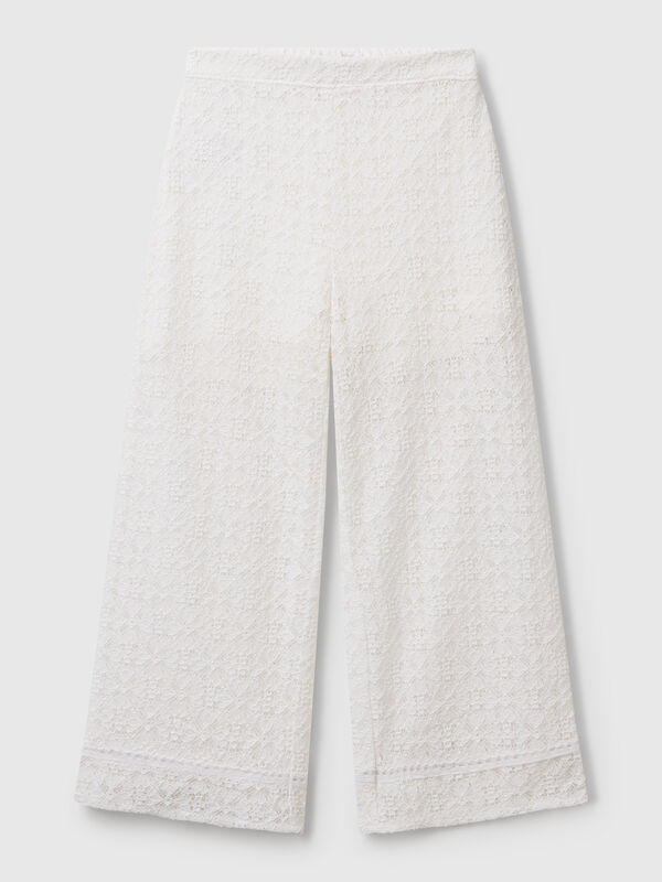 Pantalón ancho de encaje Niña