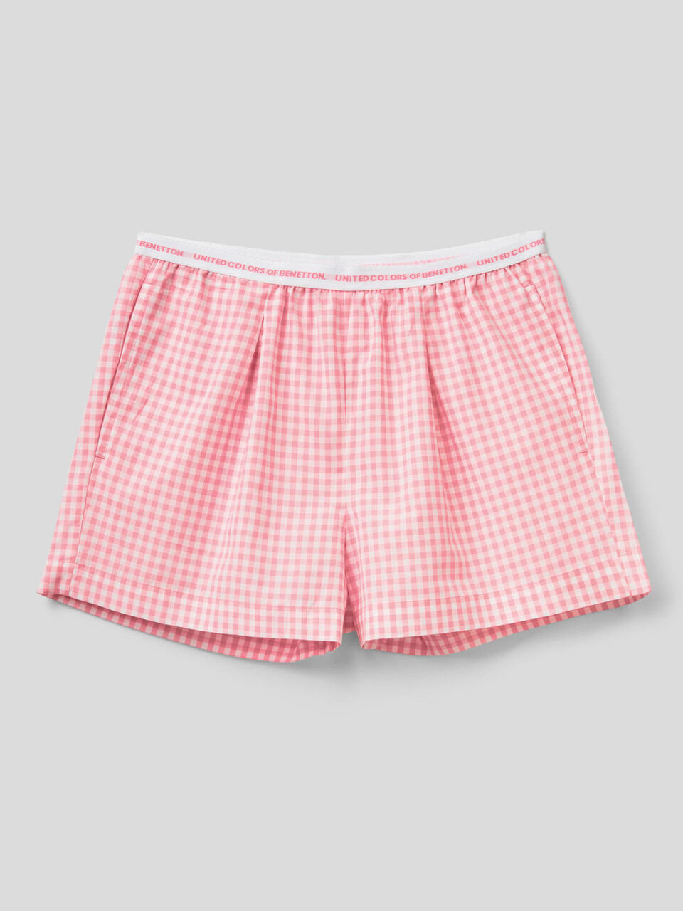 Pantalón corto con estampado de Vichy image number 1
