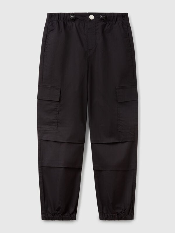 Pantalón cargo de algodón elástico Niña