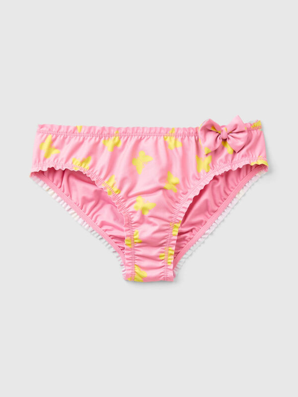 Braguita de bikini rosa con estampado de mariposas Niña