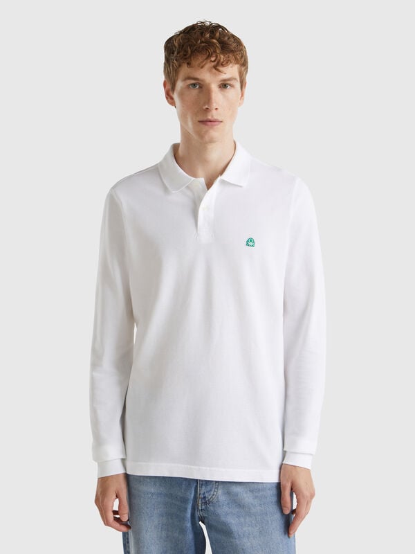 Polo de manga larga de algodón  Hombre