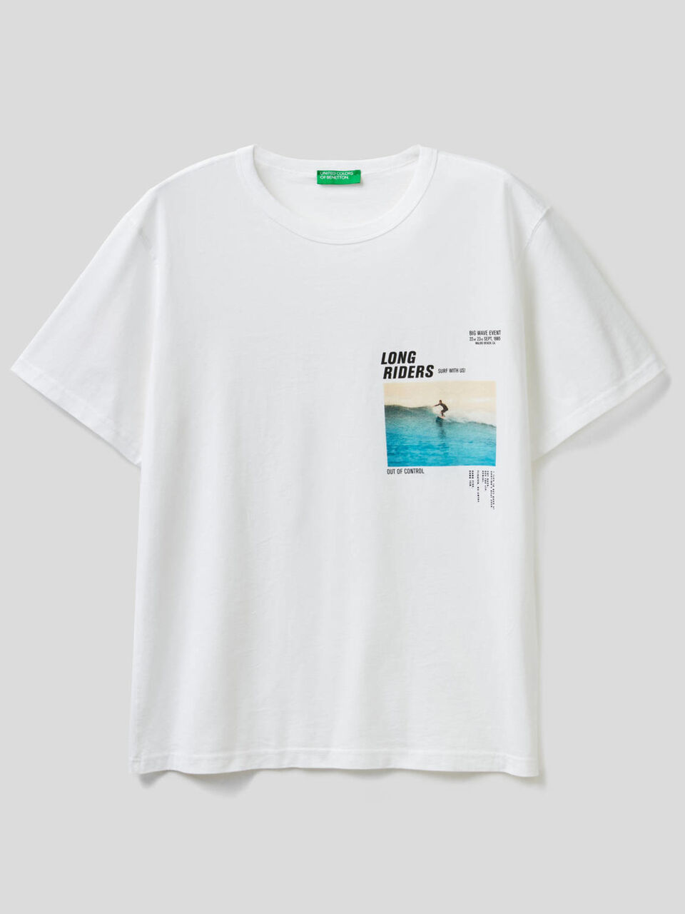 Camiseta blanca con estampado fotográfico image number 1