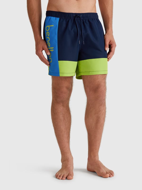 Bañador con bloques de color Hombre