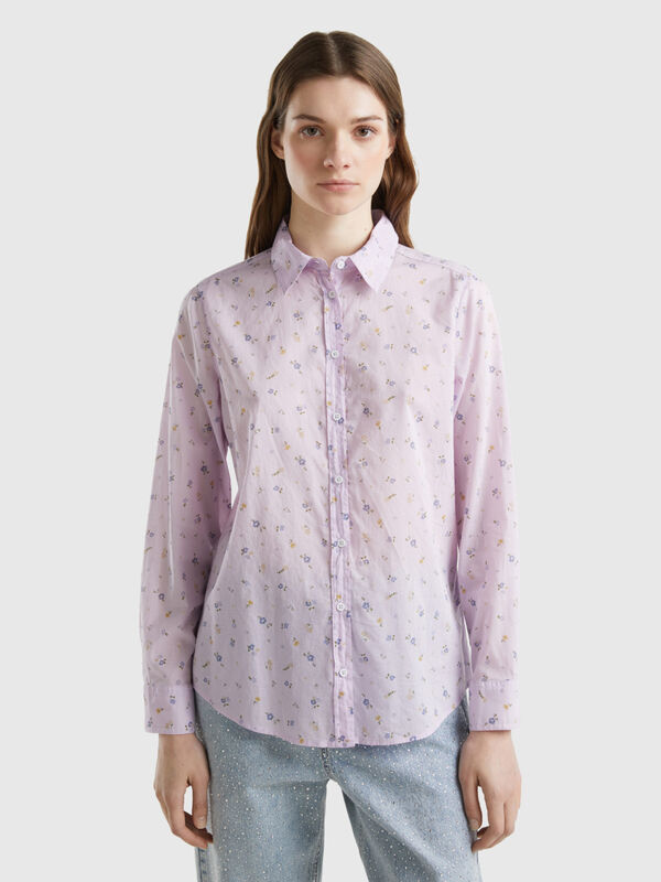 Camisa estampada de 100 % algodón Mujer