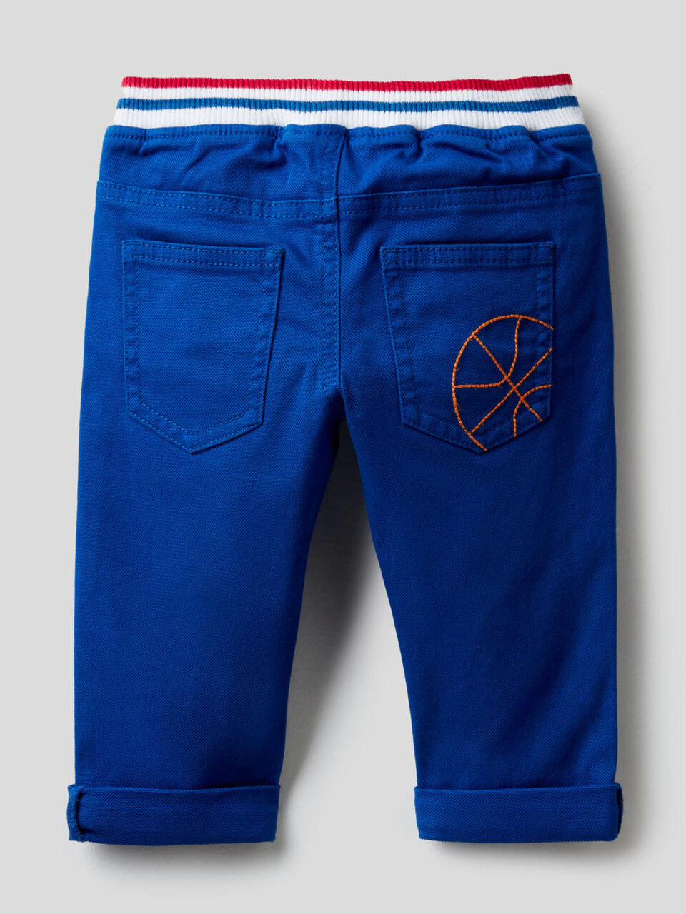 Pantalón de algodón elástico con cordón de ajuste image number 2