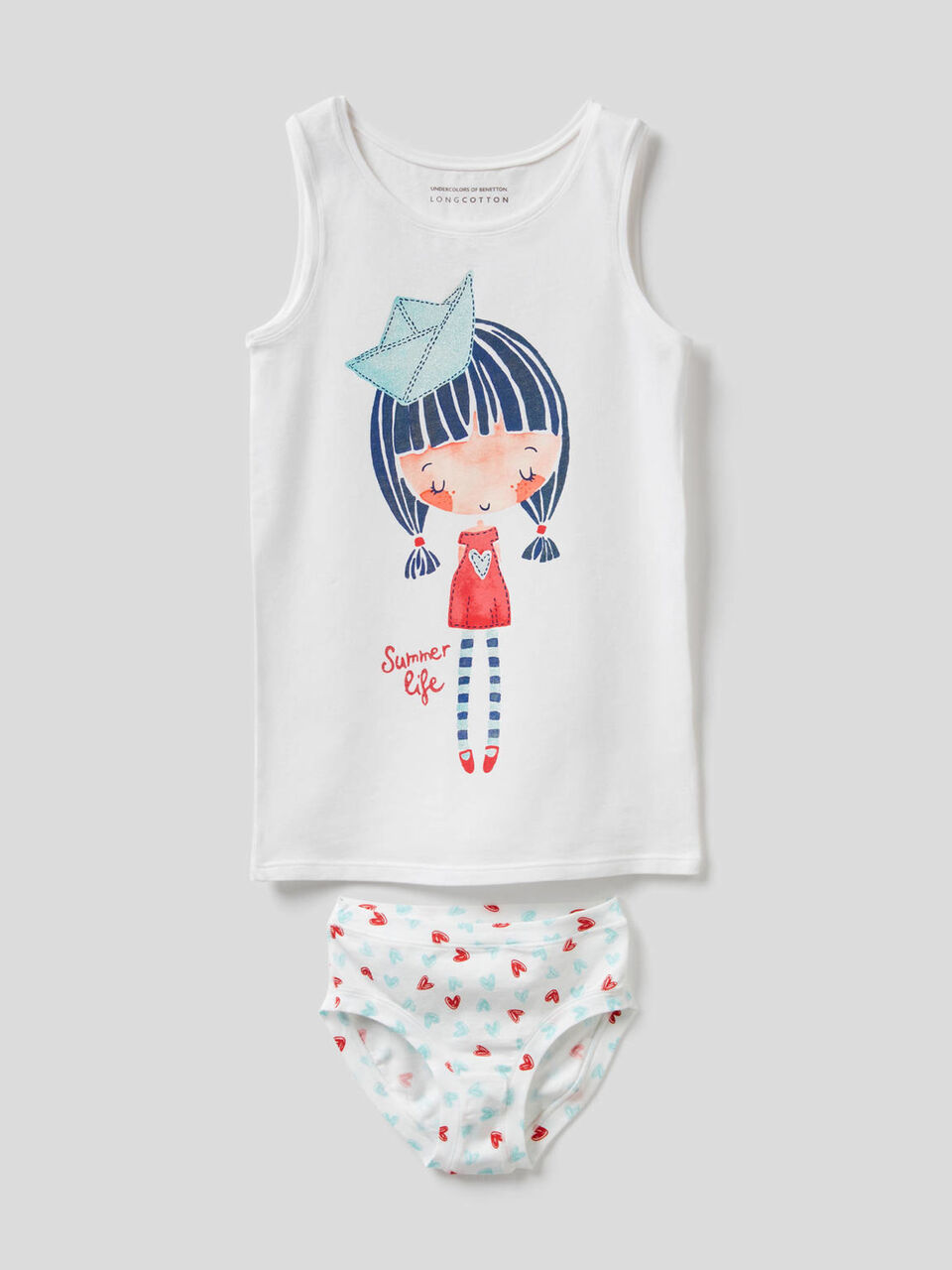 Camiseta de tirantes y braguita estampada image number 1