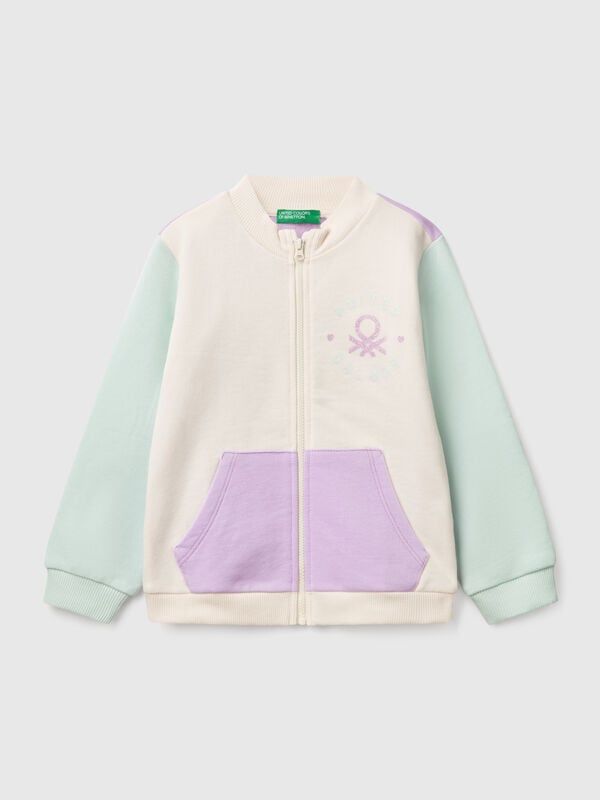 Sudadera con cremallera de algodón  Niña