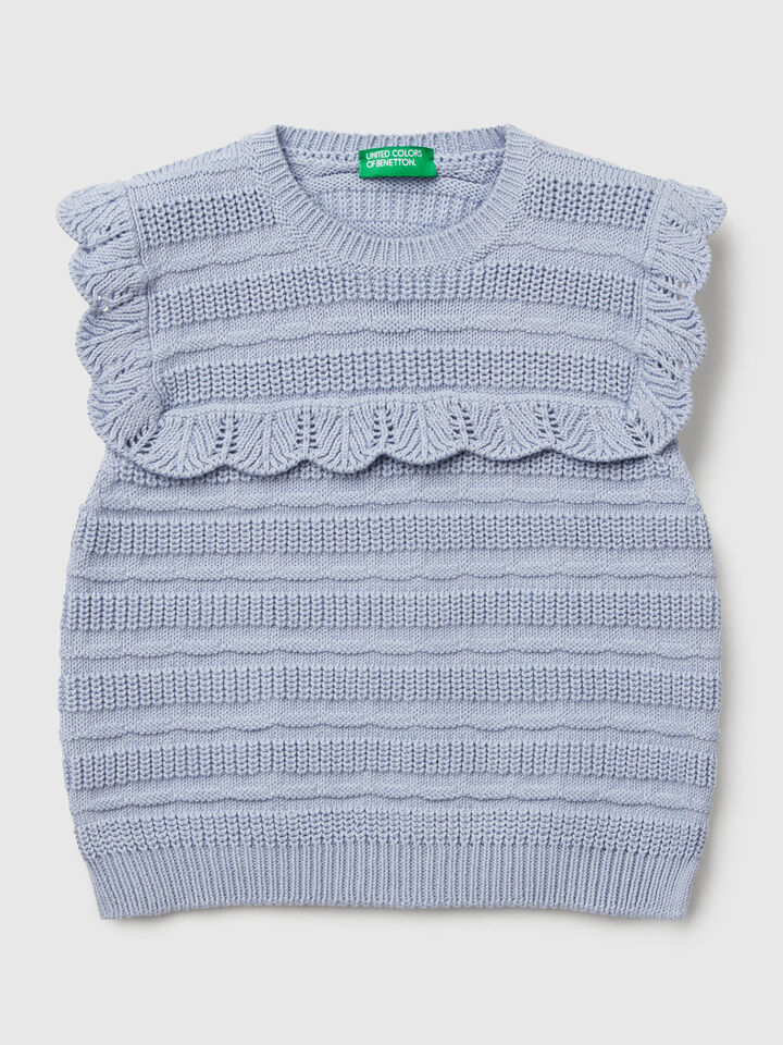 SLEEVELESS SWEATER SLEEVELESS SWEATER Niña