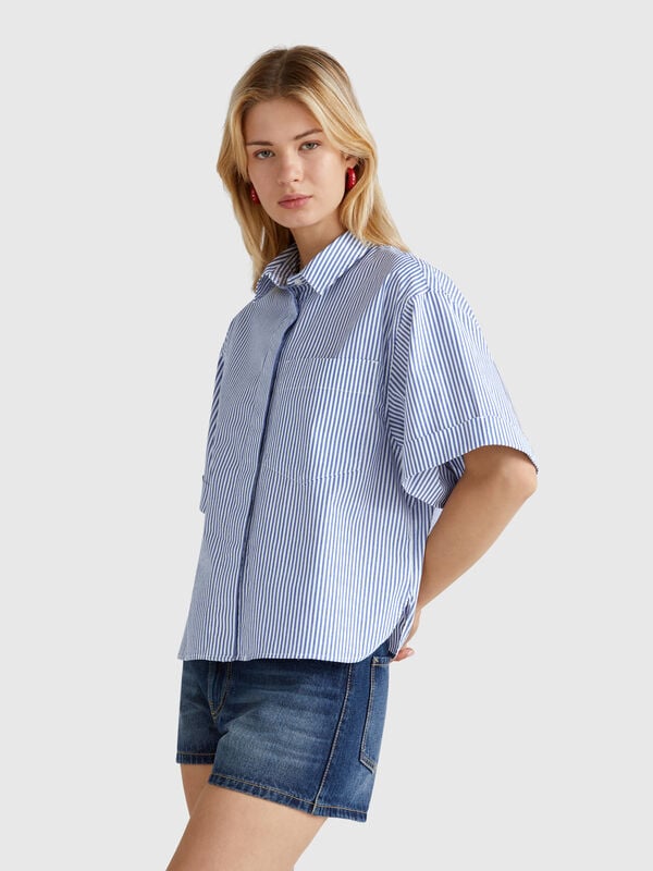 Camisa boxy de rayas Mujer
