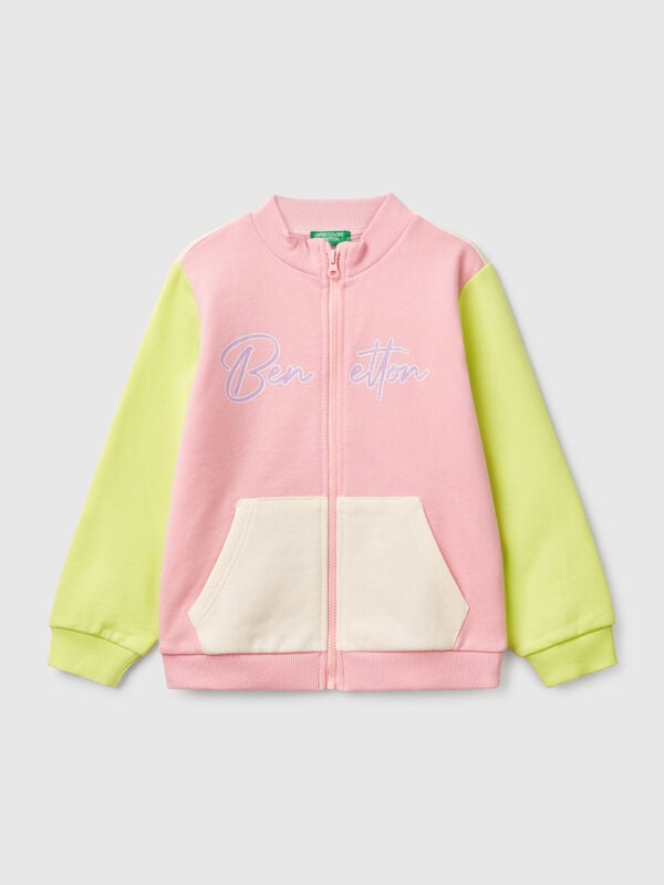 Sudadera con cremallera de algodón  Niña