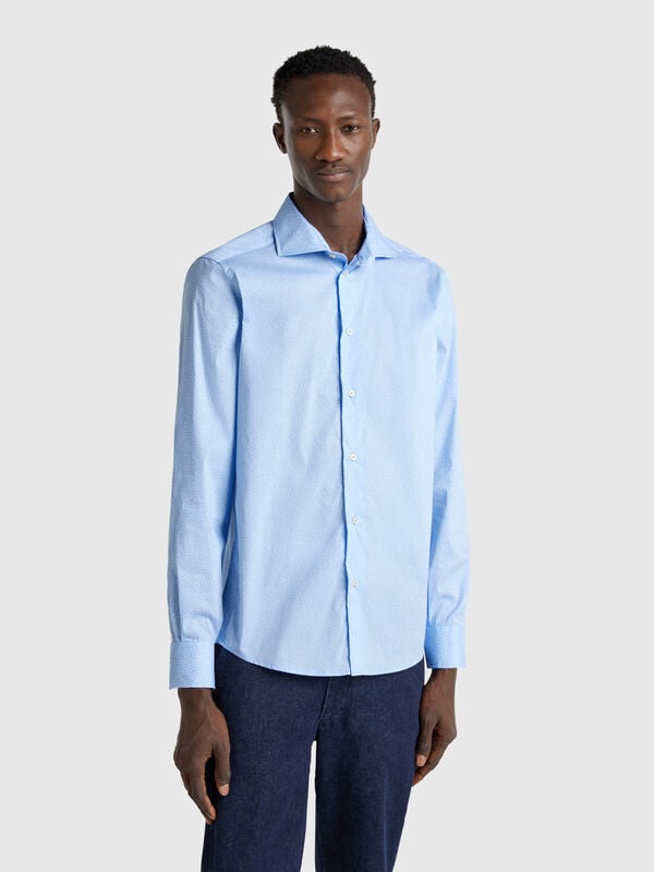 Camisa estampada slim fit Hombre