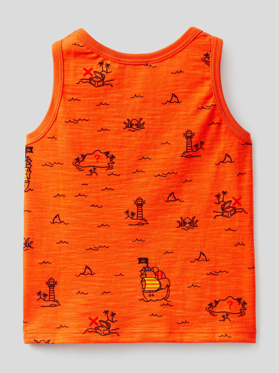 Camiseta de tirantes con estampado de isla del tesoro image number null