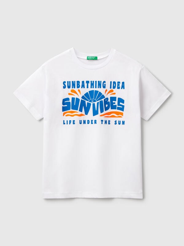 Camiseta con estampado flúor Niño
