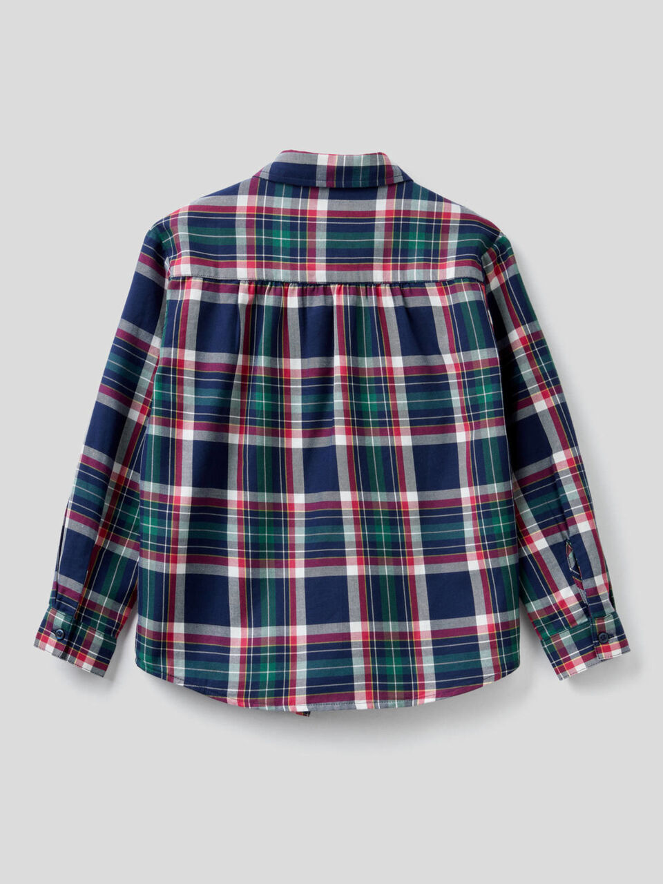 Camisa de cuadros de algodón mixto image number 2
