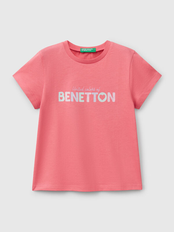 Camiseta con estampado de purpurina Niña