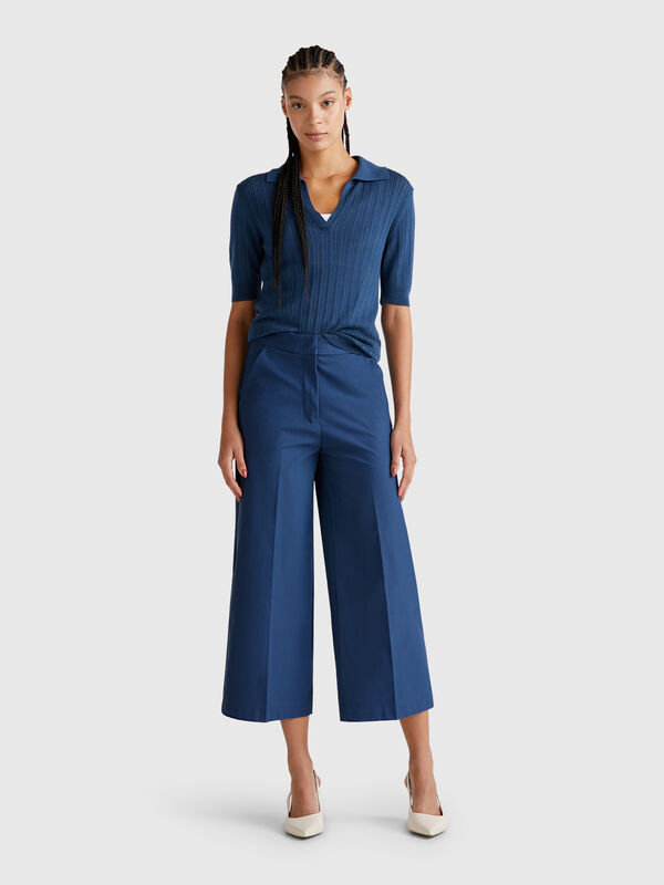 Pantalón cropped de talle alto Mujer
