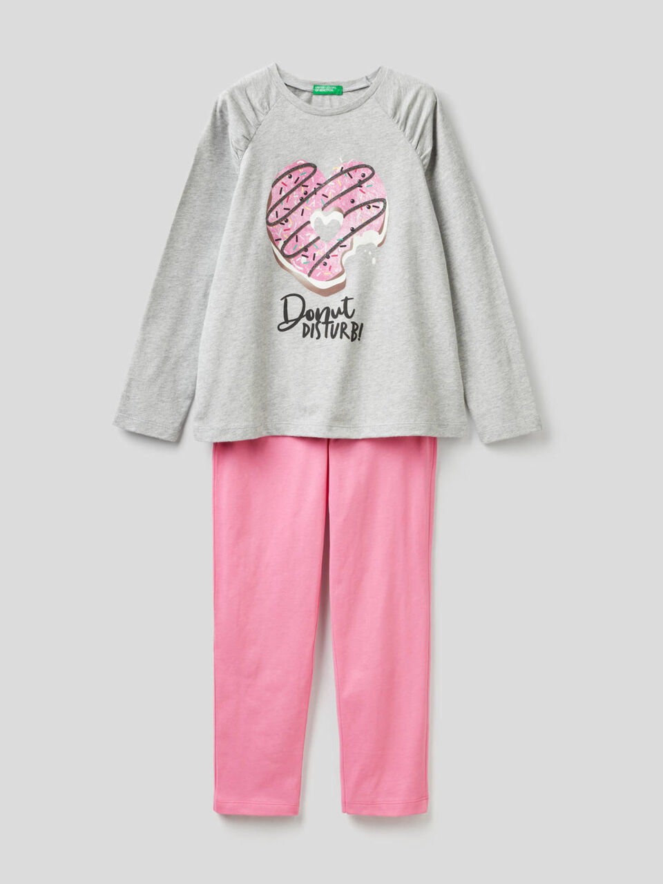 Pijama bicolor de 100 % algodón image number 1