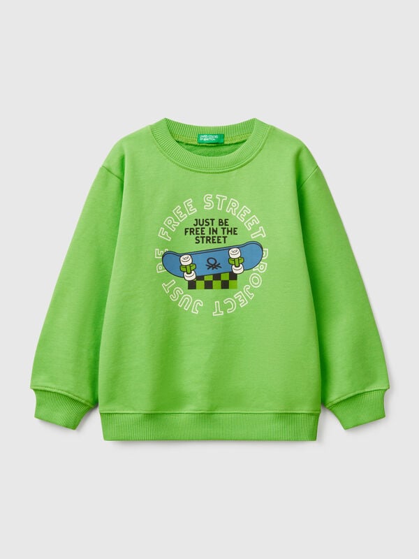 Sudadera de cuello redondo con estampado Niño