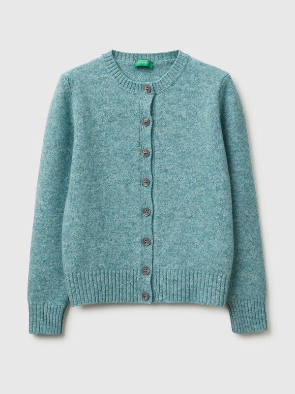 Cárdigan de pura lana Shetland Mujer