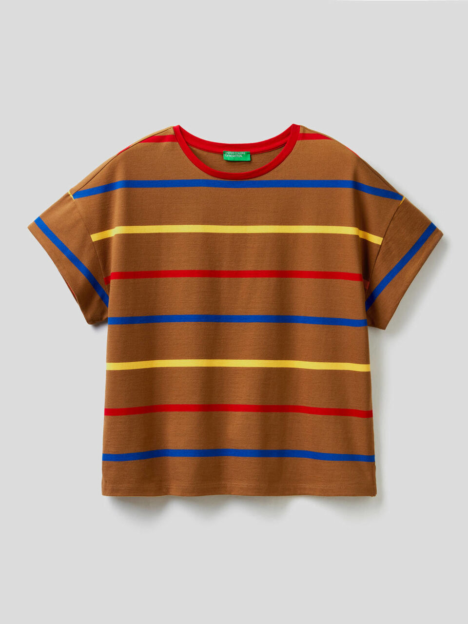 Camiseta de rayas con detalle en contraste image number 1