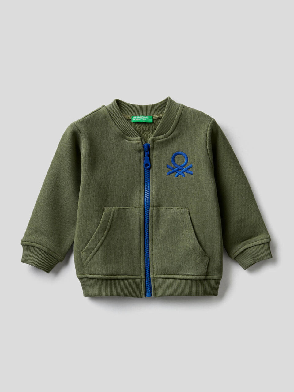 Sudadera de 100 % algodón con cremallera image number 1