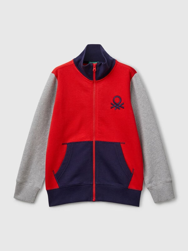Sudadera con cremallera de algodón puro Niño