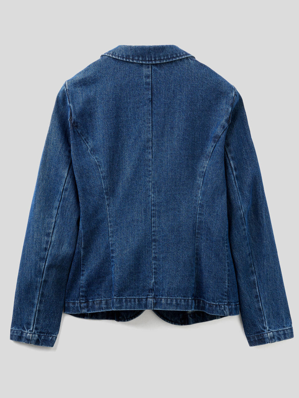 Blazer entallado en denim de algodón image number 2