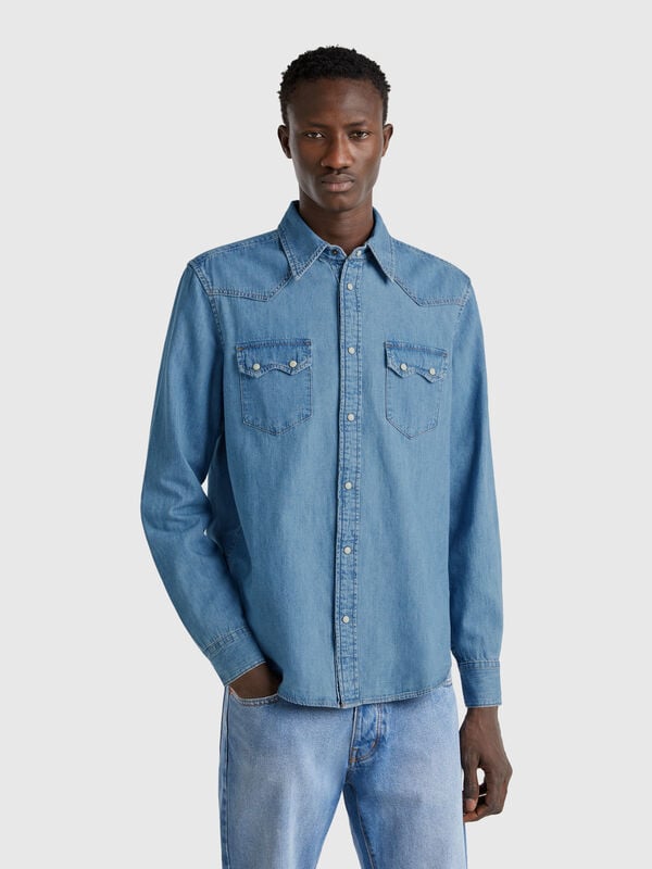 camisa vaquera occidental Hombre
