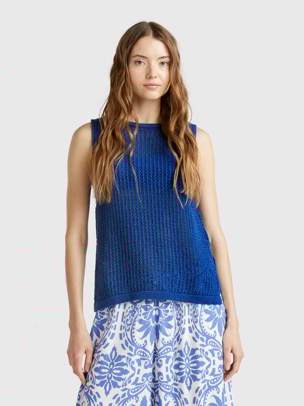 Top de punto tricot Mujer