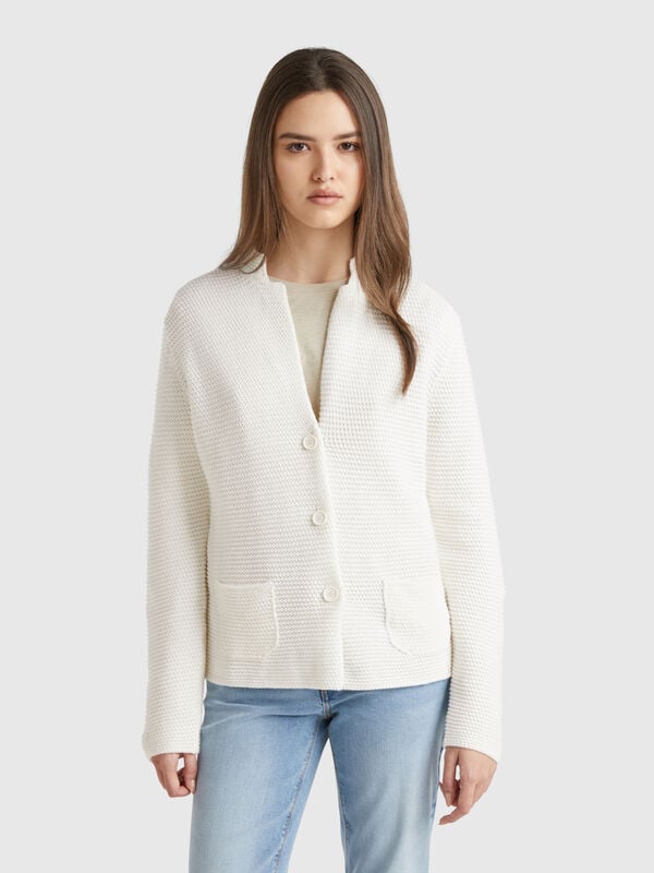 Chaqueta de punto 100% algodón Mujer
