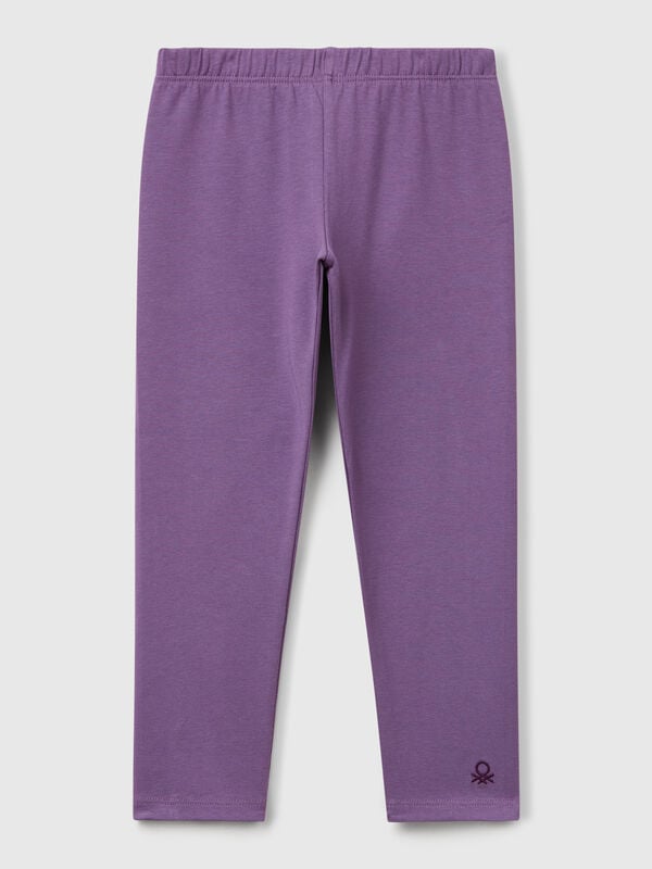 Leggings de algodón elástico Niña