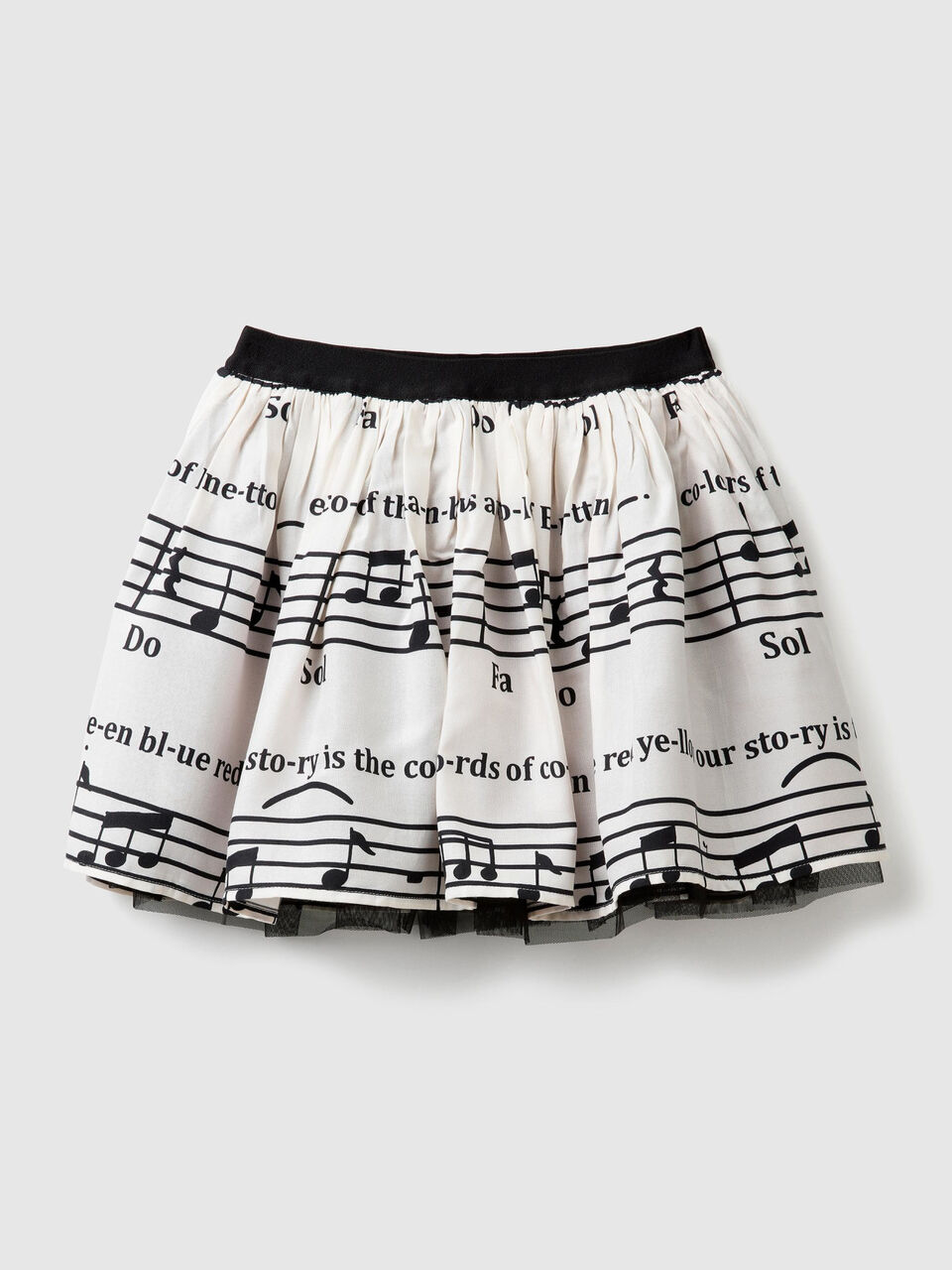 Falda con estampado de notas musicales image number 1
