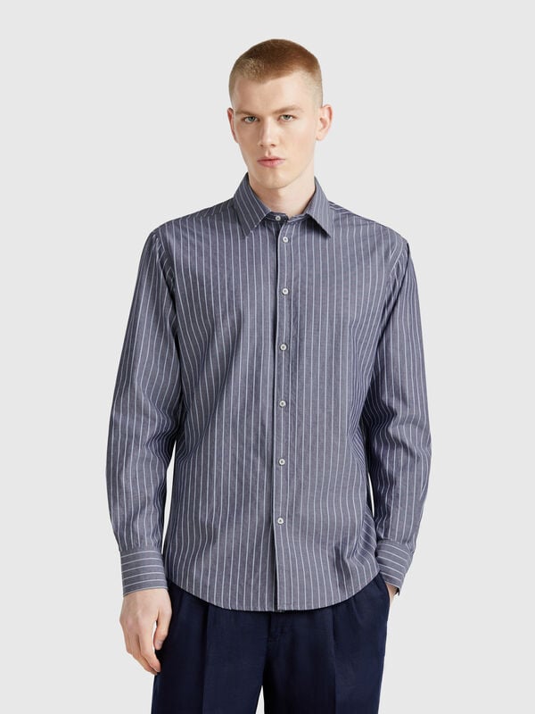 Camisa rayas corte regular Hombre