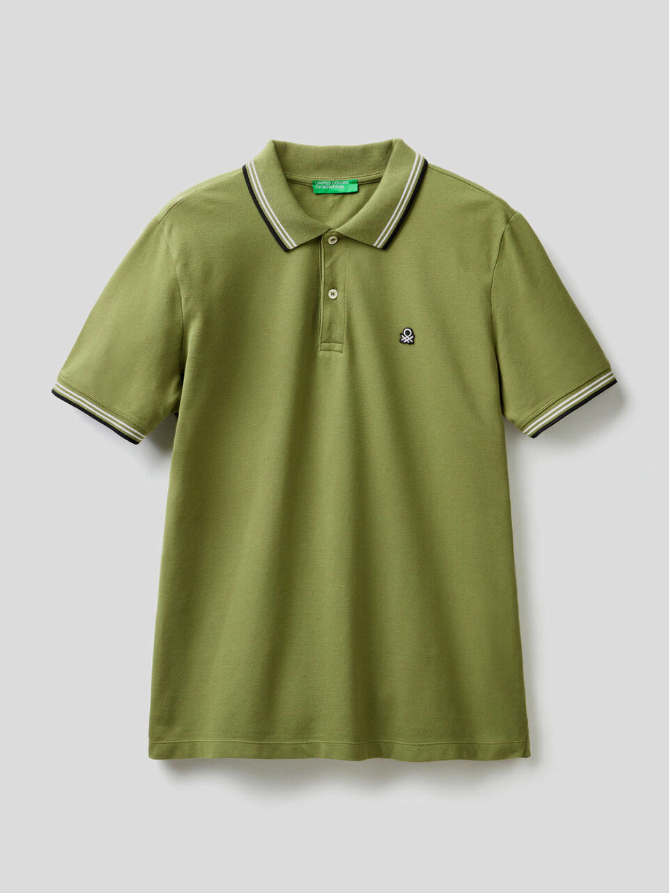 Polo de manga corta de algodón elástico image number null