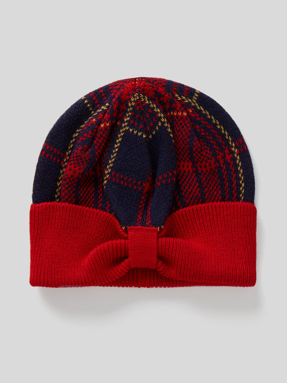 Gorro de cuadros con lazo image number 1