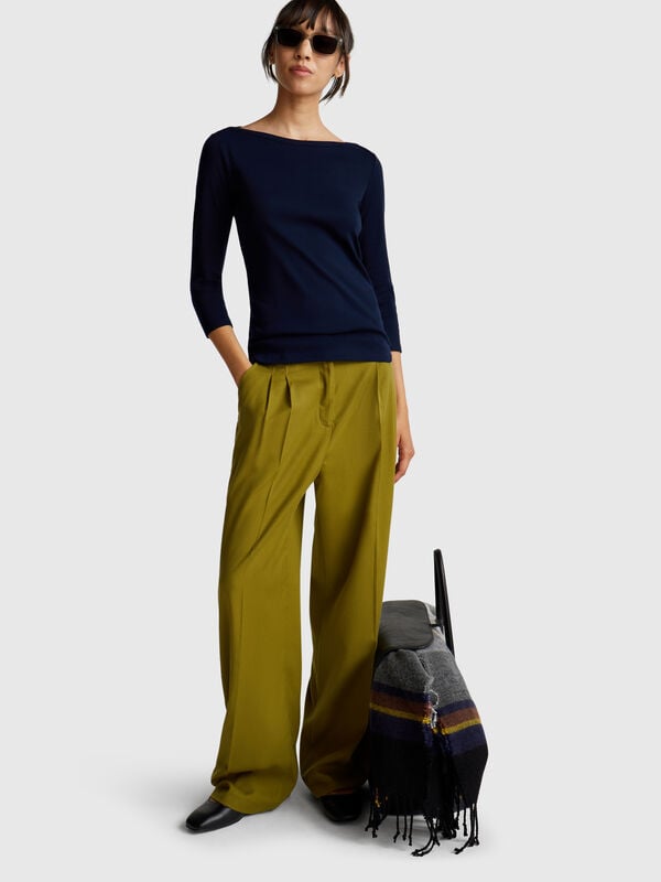 Camiseta de cuello barco Mujer