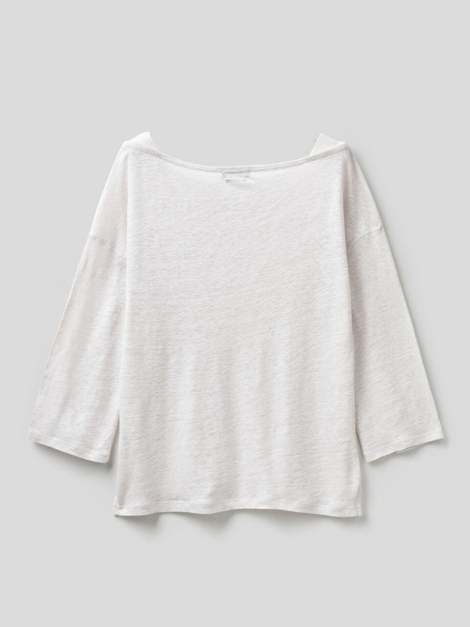Camiseta de 100% lino con manga francesa image number 2