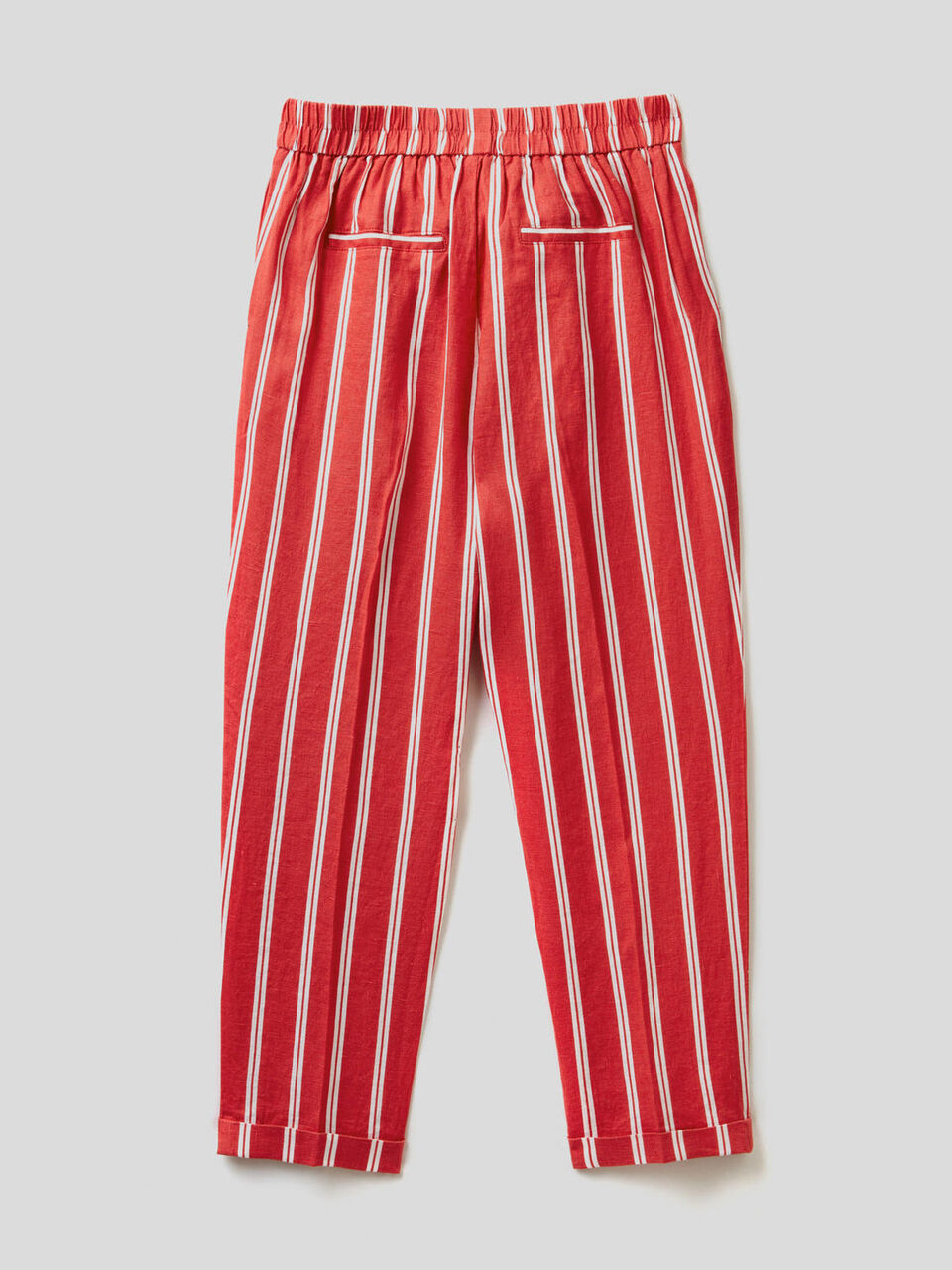 Pantalón de 100% lino con estampado image number 2