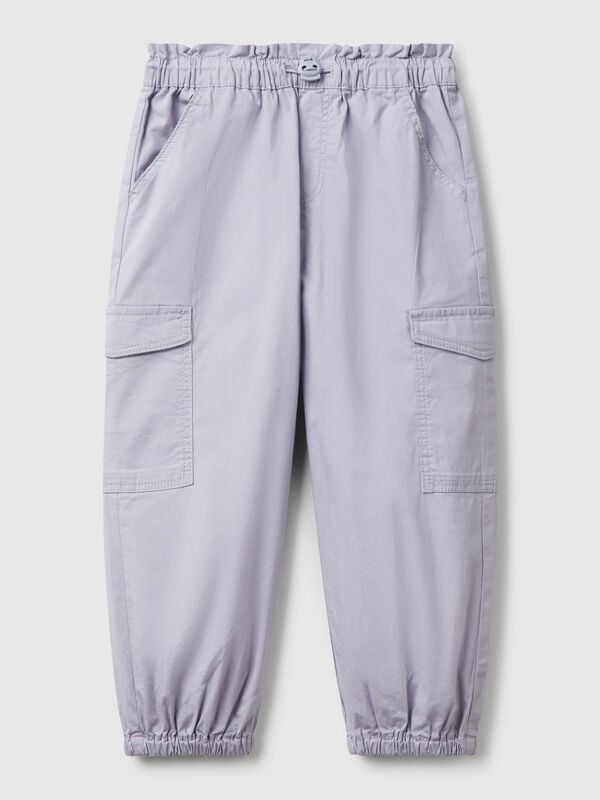 Pantalón cargo de algodón elástico Niña